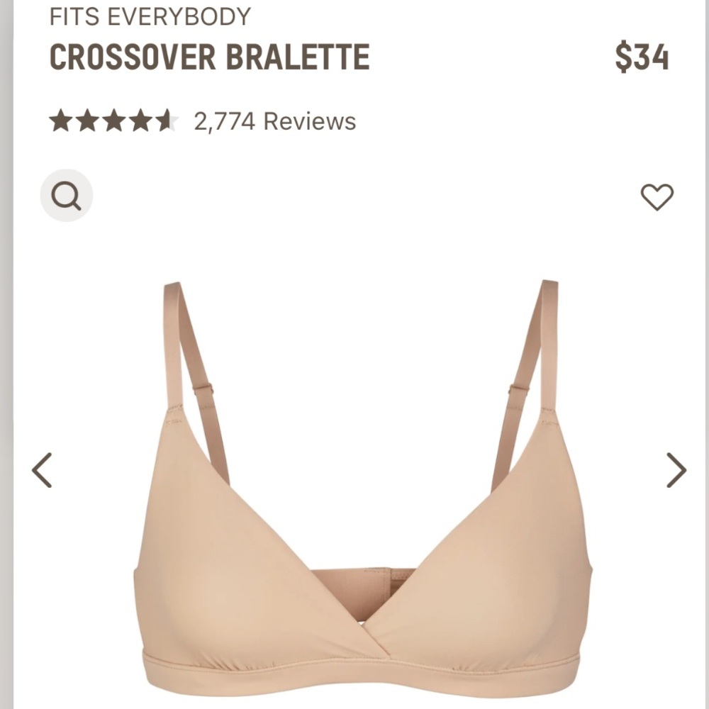 NWT SKIMS MEDIUM FITS EVERYBODY CROSSOVER BRALETTE